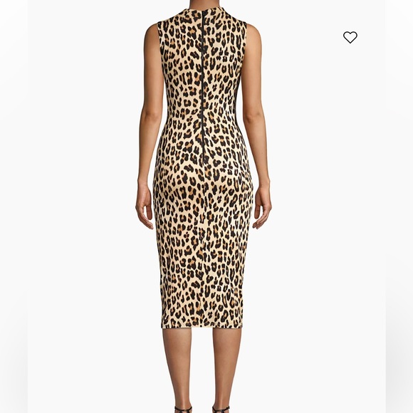 alice + olivia Delora Leopard Sleeveless Bodycon Dress - Picture 3 of 12